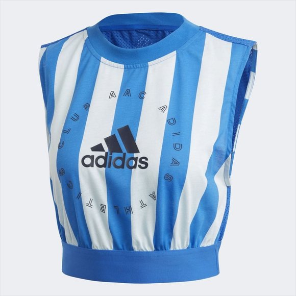 Adidas FL1847 Super Cropped Graphic Striped  Tank - Picture 3 of 4